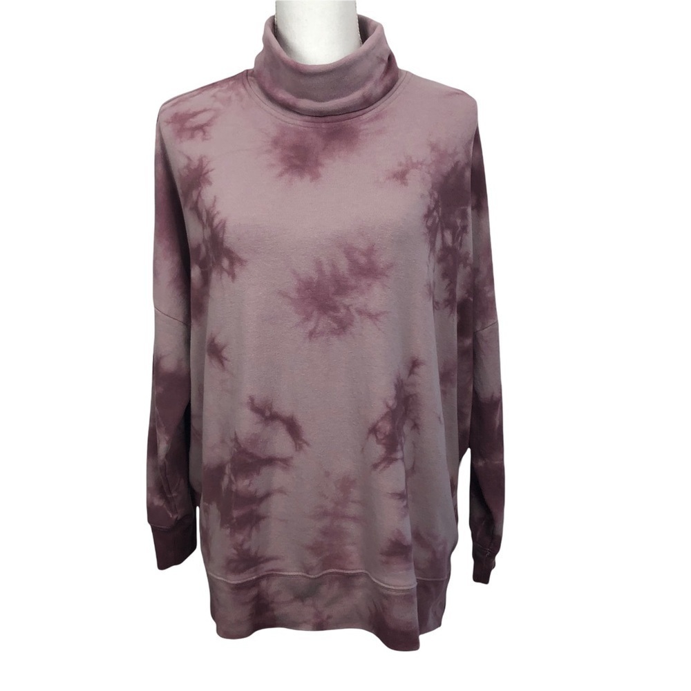 PINK VICTORIA’S SECRET Women’s Pullover Oversized Knit Shirt Sz Small Tie Dye